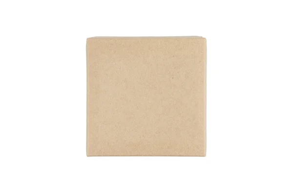 Brauner Karton, isoliert auf weißem Hintergrund — Stockfoto