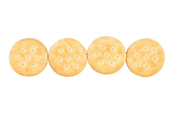 Cracker izolat pe fundal alb . — Fotografie, imagine de stoc
