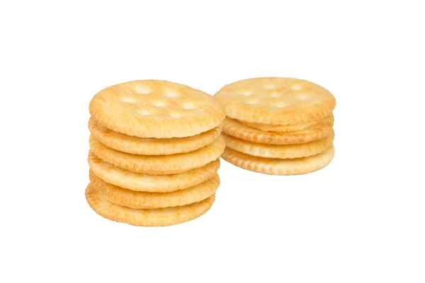 Cracker cream cheese isolated on white background. — Stock Photo, Image
