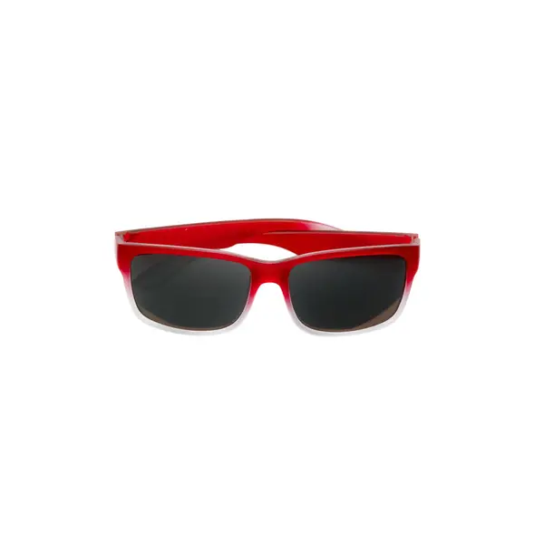 Beyaz zemin üzerine kırmızı güneş gözlüğü — Stok fotoğraf
