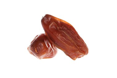 Kurutulmuş hurma (Phoenix dactylifera l) beyaz arka plan üzerinde izole