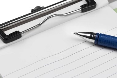 pano kağıt nota ve kalem.