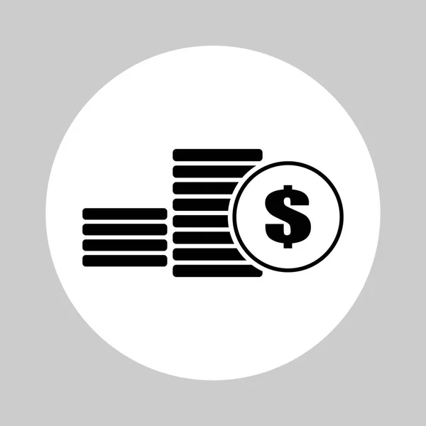 Pièces, Conception d'icône d'argent - illustration vectorielle . — Image vectorielle