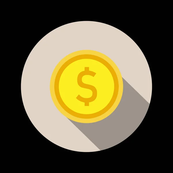 Munten, geld pictogram ontwerp-vector illustratie. — Stockvector
