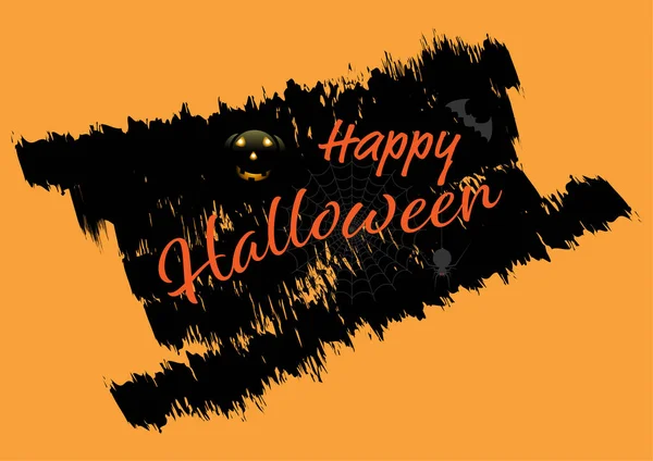 Happy Halloween baner tekstowy, Holiday kaligrafia plakat, kartka okolicznościowa, zaproszenie na imprezę, Wektor ilustracji. — Wektor stockowy