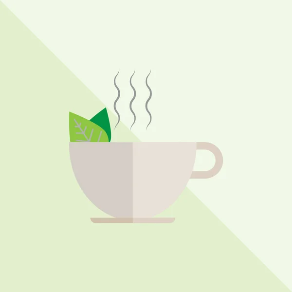 Taza Verde Ilustración Vectorial — Vector de stock