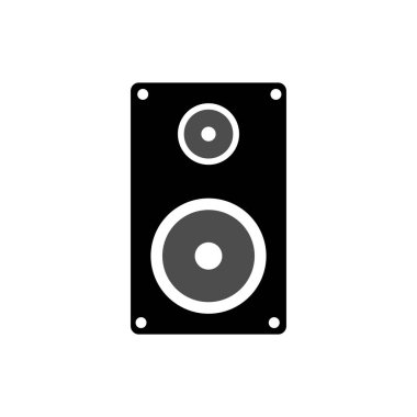 Beyaz arka planda izole edilmiş hoparlörler, vektör çizimi