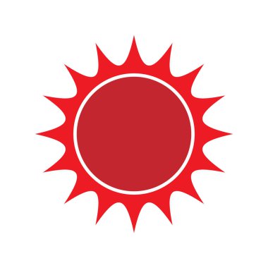 web için güneş simgesi. vektör illüstrasyon.