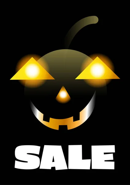 Venta de Halloween banner de oferta especial para compras navideñas, diseño de plantilla de promoción. Ilustración vectorial . — Archivo Imágenes Vectoriales