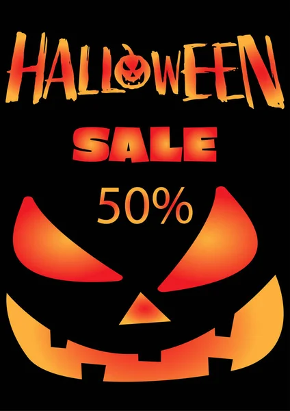 Bannière d'offre spéciale de vente d'Halloween pour le magasinage de vacances, conception de modèle de promotion. Illustration vectorielle . — Image vectorielle