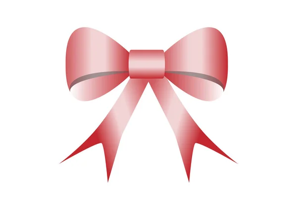 Red bow over white background. vector illustration. — Stock Vector