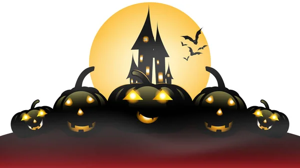 Glad Halloween Fest Banner Halloween Bakgrund Isolerad Vit Bakgrund — Stock vektor