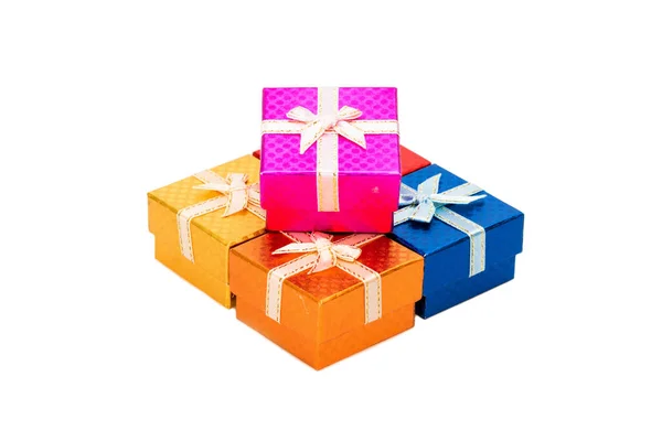 Set Gift Box White Background — Stock Photo, Image