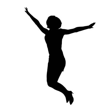 kız havada atlama çok mutlu