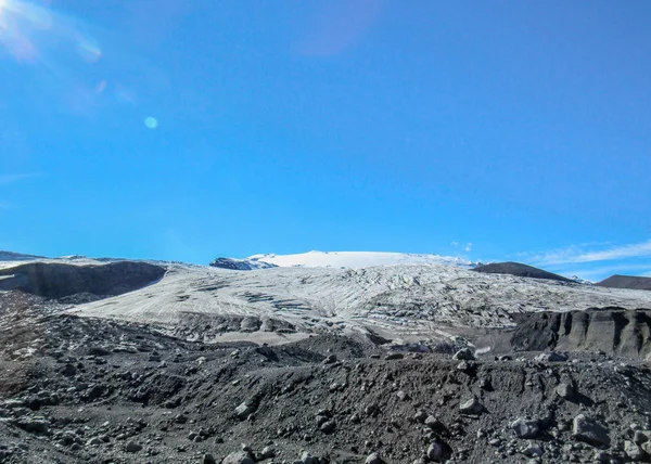 Hermosa Vista Sobre Glaciar Vatnajokull Glaciar Bajo Cielo Azul Soleado — Foto de Stock