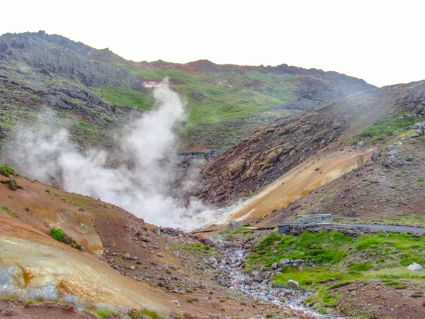 Beau Paysage Destination Récréative Populaire Krysuvik Seltun Dans Une Bonne — Photo