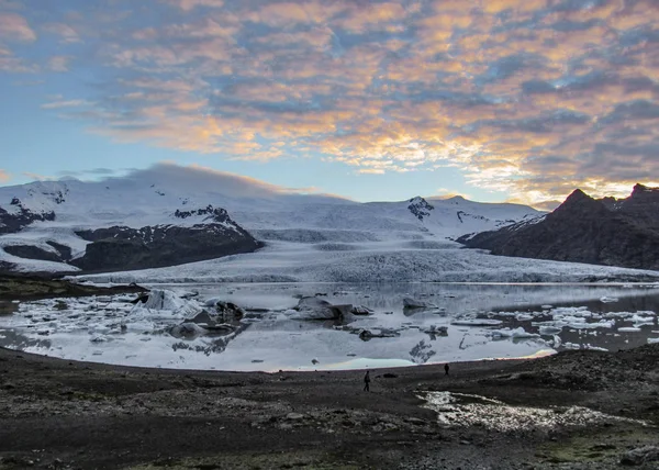 Majestätisk Syn Fjallsarlon Ett Isberg Lagunen Glaciären Vatnajökull Med Flytande — Stockfoto