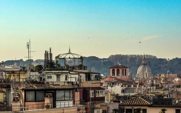 Tájékozódási Pontok Történelmi Városra Romjai Római Napos Tavasz Nap Olaszország — Stock Fotó
