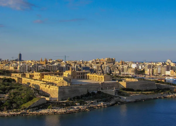 Fort Manoel Star Fort Sur Île Manoel Gira Journée Ensoleillée — Photo