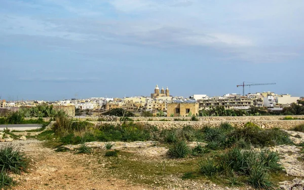 Paisagem Rural Zona Rural Maltesa Entre Xemxija Manikata Malta — Fotografia de Stock