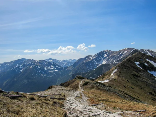 Wspaniały Widok Tatry Część Karpat Łańcuch Górski Wschodniej Europie Między — Zdjęcie stockowe