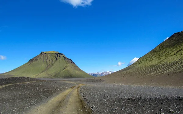 Paisagem Natureza Islandesa Com Maelifellsandur Deserto Vulcânico Areia Preta Tindafjallajokull — Fotografia de Stock