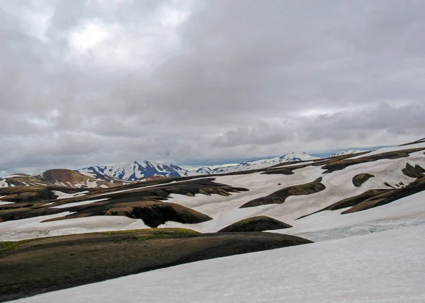 Panoramisch Zicht Jokultungur Geothermisch Gebied Landschap Vanaf Bovenkant Van Sodull — Stockfoto