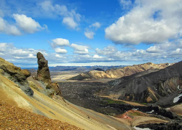 Σχηματισμός βράχου στην γεωθερμική περιοχή Landamannalaugar, υψίπεδα της Ισλανδίας — Φωτογραφία Αρχείου