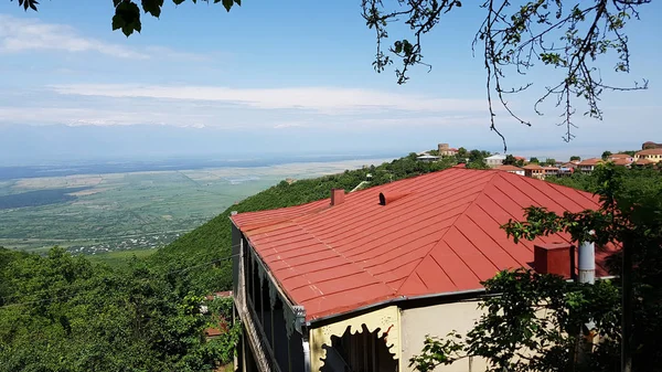 Sighnaghi Georgia Paisaje Panorámico Signagi Región Vinícola Georgia Paisajes Pintorescos —  Fotos de Stock