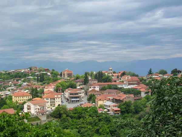 Kakheti Georgia Pintoresca Ciudad Sighnaghi Una Colina Con Vistas Valle —  Fotos de Stock