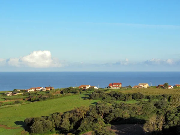 Tipik Cantabria Deniz Kıyı Şeridi Manzara Cantabria Camino Del Norte — Stok fotoğraf