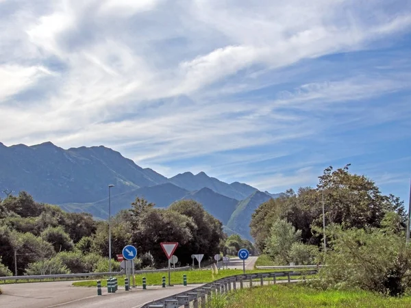 Road Mountains Cantabrian Mountains Asturias Picos Europa Mountain Range Asturias — Stock Photo, Image