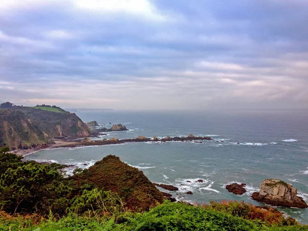 Playa Del Silencio Asturias Camino Del Norte Der Nördliche Weg — Stockfoto