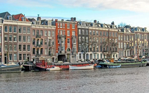 Piękny panoramiczny widok Amsterdam, Holandia, Holandia — Zdjęcie stockowe
