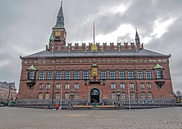 Fachada del Ayuntamiento de Copenhague en Dinamarca — Foto de Stock