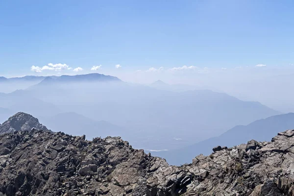 Vista Sulle Ande Sull Aconcagua Dalla Cima Del Cerro Campana — Foto Stock