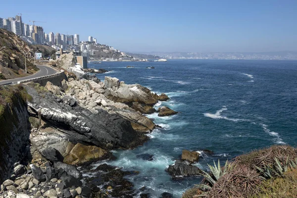 Concón: ciudad costera chilena ubicada en la costa del Pacífico en la provincia de Valpara jalá, Chile, América Latina Imágenes de stock libres de derechos