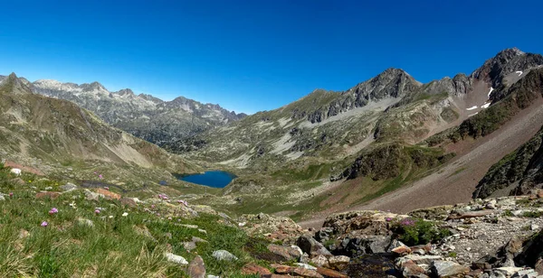 Lac Col Arratille Nei Pirenei Francesi Lago Montagna Vicino Cauterets — Foto Stock