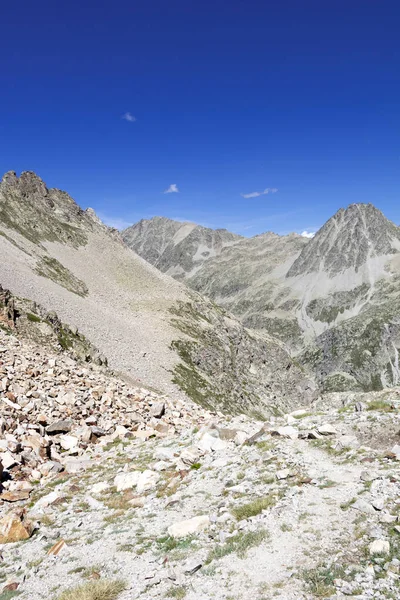 Mountain landscape of The Pyrenees mountain range near the town of Cauterets, national park Pyrenees, France, Europe