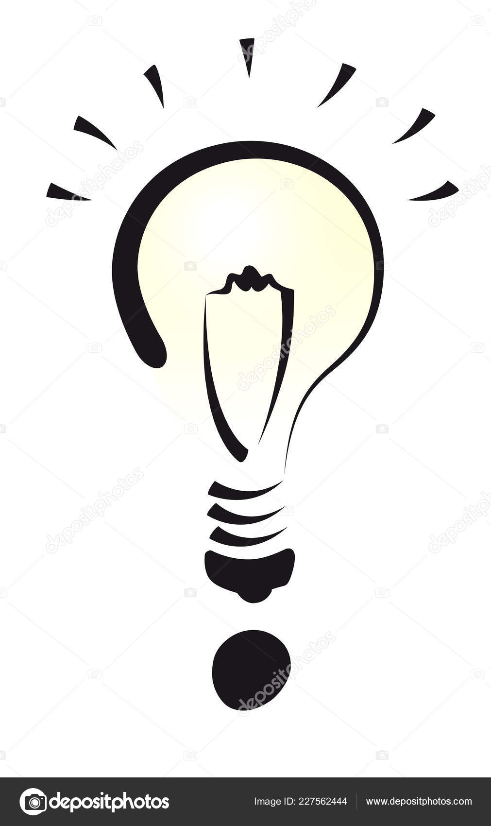 Une Ampoule Représentant Une Idée Point D'interrogation Pour Symboliser