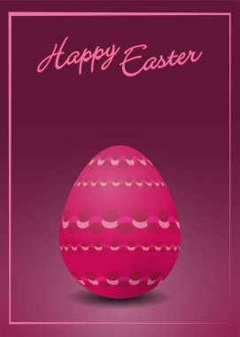 Renkli Paskalya yortusu yumurta kartı vektörel çizimi