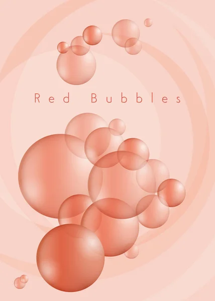 Leichte Und Frische Rote Blasen Roter Flüssigkeit — Stockvektor