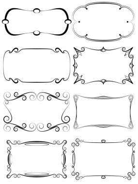 Çeşitli kullanımlar için antik dekoratif çerçeve kümesi