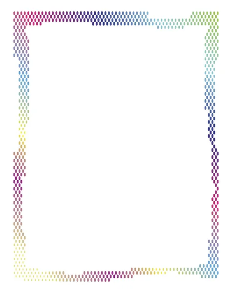 Frame Made Colored Dots Happy Celebration Xmas — Stock Vector