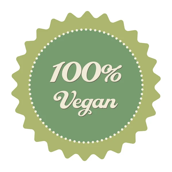 100 Veganes Lebensmitteletikett Oder Etikett Siegel Oder Sternform Beige Und — Stockvektor