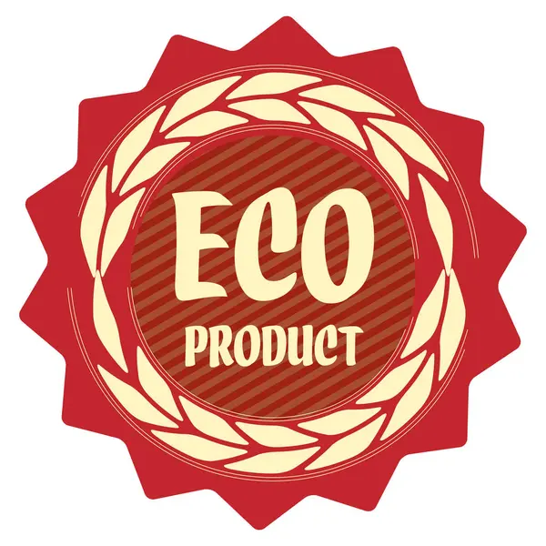 Eco Etiqueta Producto Etiqueta Con Rayas Forma Estrella Con Orejas — Vector de stock