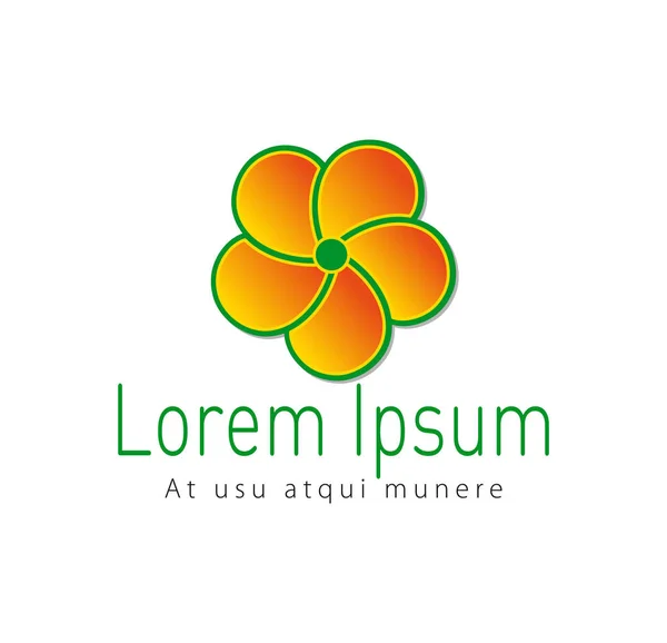 Logo Fleur Jaune Vert Pour Une Entreprise Travaillant Avec