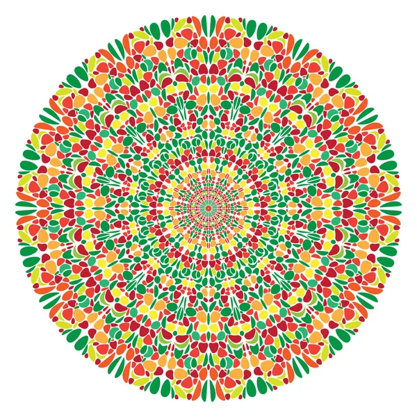 Vector Dibujado Mano Arte Mandala Patrón Decorativo Los Sesenta Asiáticos — Archivo Imágenes Vectoriales