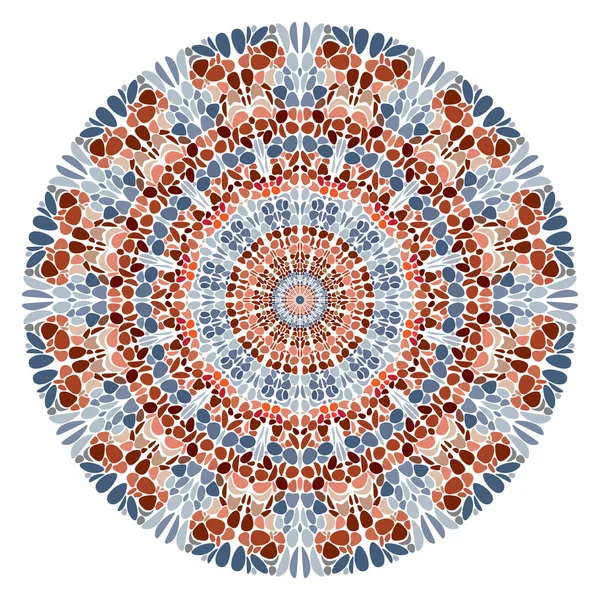 Vector Dibujado Mano Arte Mandala Patrón Decorativo Los Sesenta Asiáticos — Archivo Imágenes Vectoriales