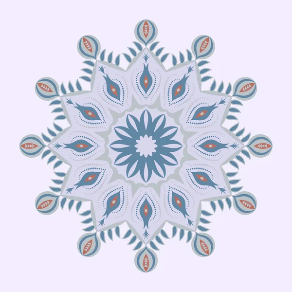 Vektor Kézzel Rajzolt Mandala Art Absztrakt Minta Vintage Dekoratív Ázsiai — Stock Vector